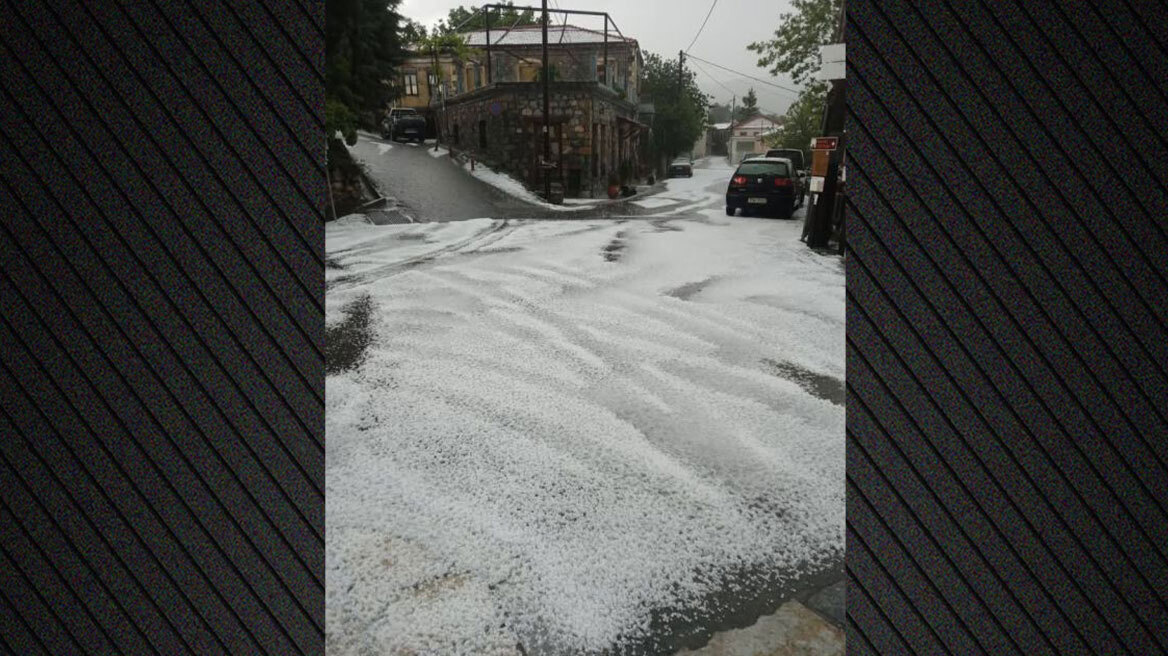 Ισχυρή χαλαζόπτωση σε περιοχές της Λακωνίας - Δείτε φωτογραφίες