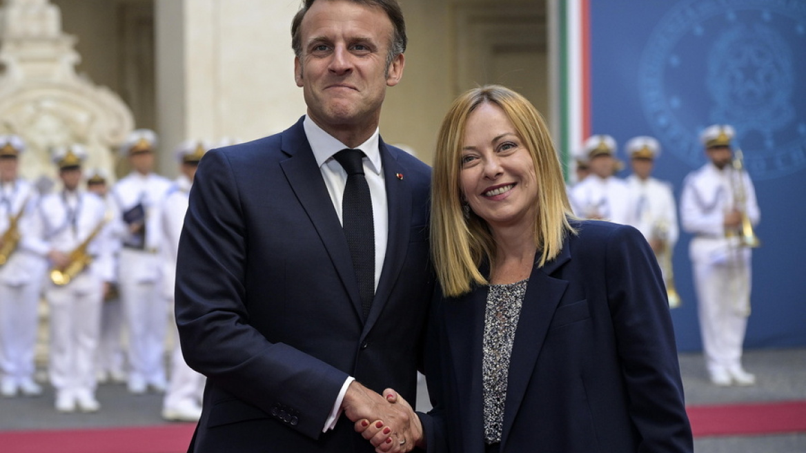 Τρεις ώρες κράτησε η συνάντηση της Μελόνι με τον Μακρόν - Στο επίκεντρο Ουκρανία και ΕΕ