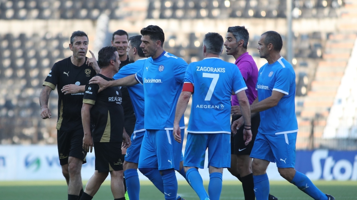 Ο Πιρές... πονάει ακόμα για το Euro 2004: Η αψιμαχία με τον Ζαγοράκη στο χθεσινό φιλικό των Legends - Δείτε βίντεο