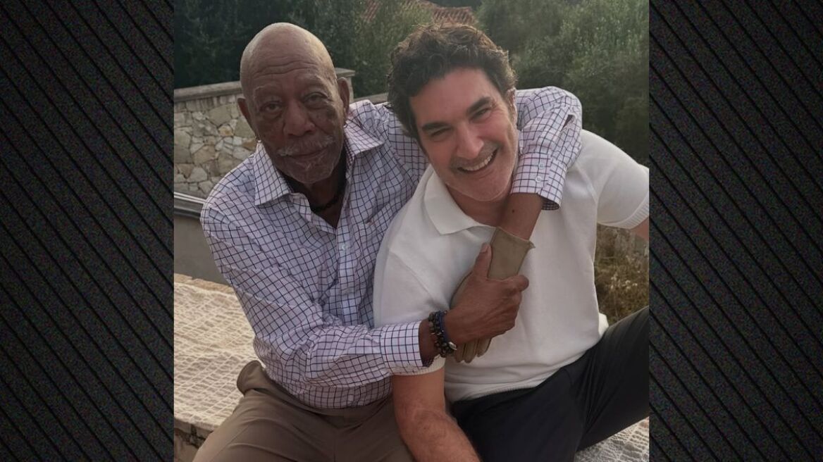 Μόργκαν Φρίμαν: Στους Παξούς ο ηθοποιός - Η συνάντησή του με τον Χριστόφορο Παπακαλιάτη και τη Μαρία Καβογιάννη