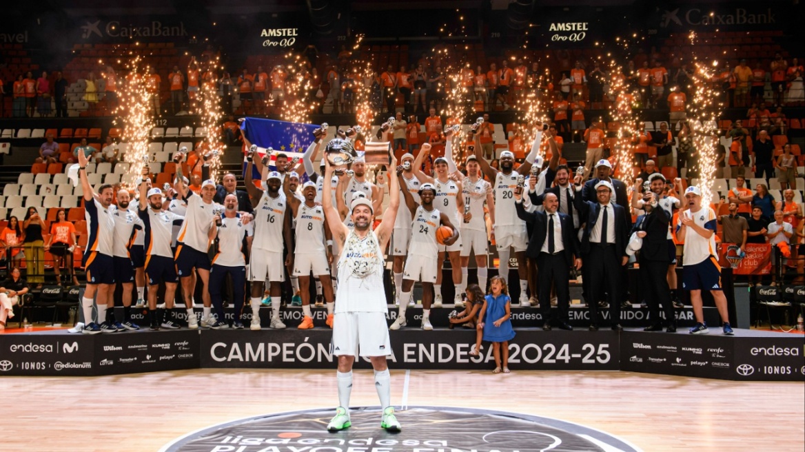 Liga Endesa: Η Ρεάλ «σκούπισε» την Βαλένθια και κατέκτησε το 38ο πρωτάθλημα της ιστορίας της 