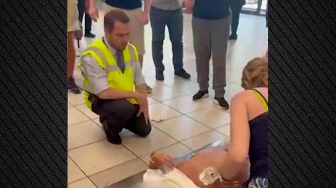 Ρόδος: Η στιγμή που παιδίατρος έκανε ΚΑΡΠΑ και έσωσε 65χρονο που είχε υποστεί καρδιακή ανακοπή στο αεροδρόμιο
