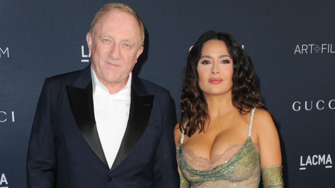 Ο Φρανσουά-Ανρί Πινό πήγε χωρίς τη Σάλμα Χάγιεκ στον γάμο του Τζεφ Μπέζος - Πού βρισκόταν η σύζυγός του