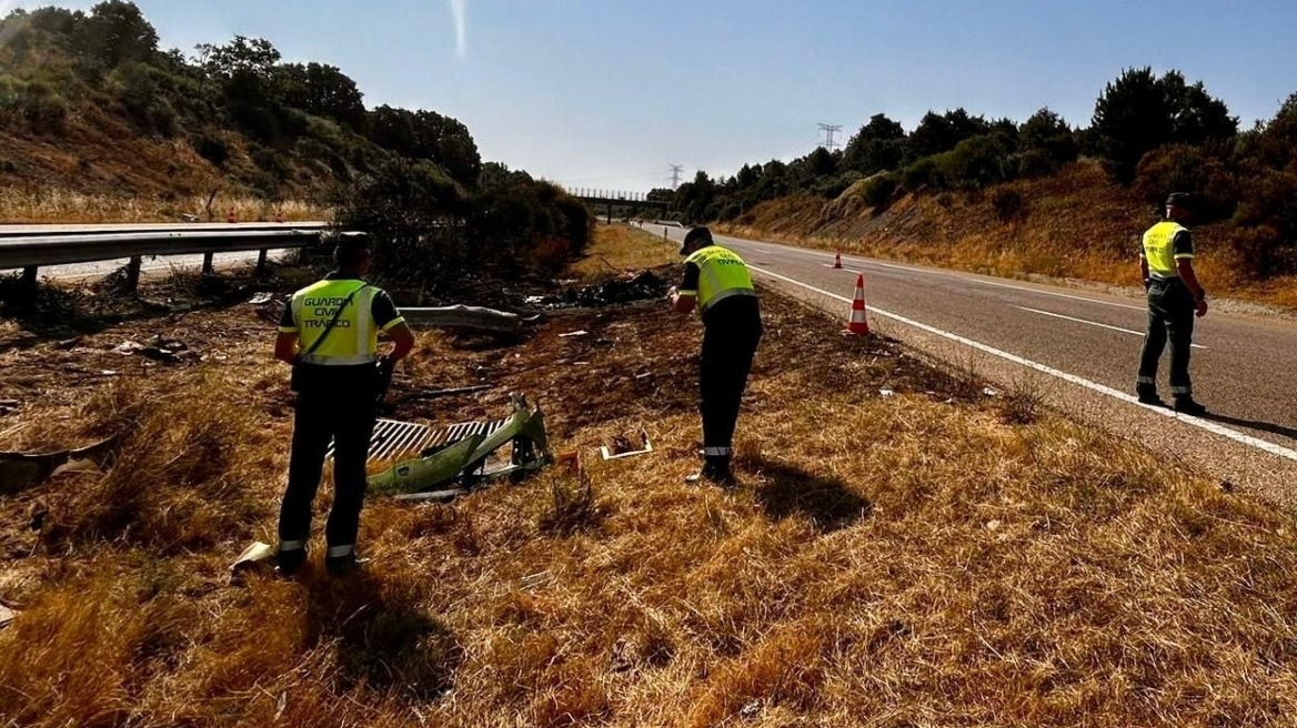 Ντιόγκο Ζότα: Βίντεο από τον τόπο όπου σκοτώθηκε ο ποδοσφαιριστής με τον αδερφό του - Έγινε στάχτη η Lamborghini 