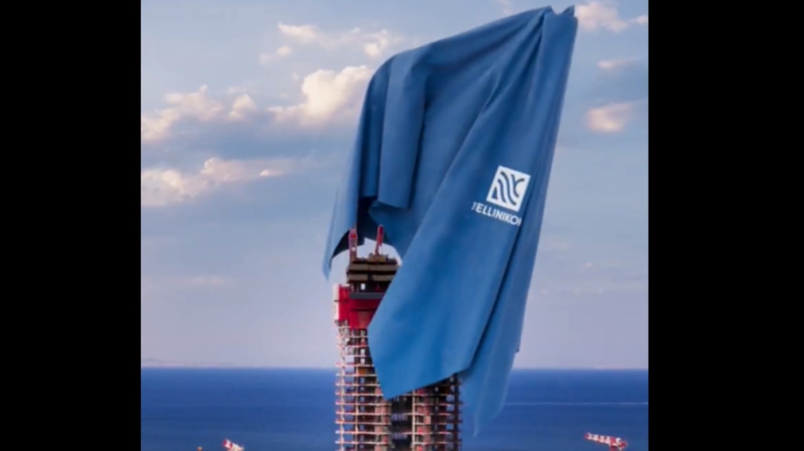 Ο ουρανοξύστης στο Ελληνικό έφτασε στα μισά - Δείτε βίντεο