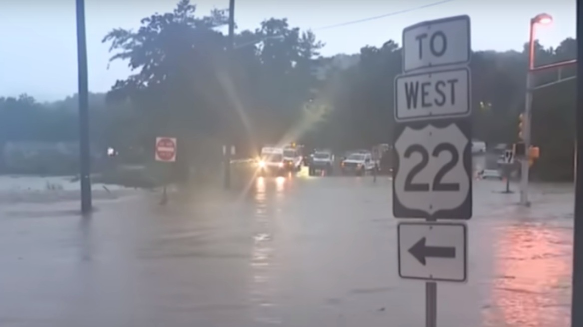 ΗΠΑ: Καταρρακτώδεις βροχές και πλημμύρες σε Νέα Υόρκη και Νιού Τζέρσεϊ - Ανεστάλησαν πτήσεις, προβλήματα στο Μετρό