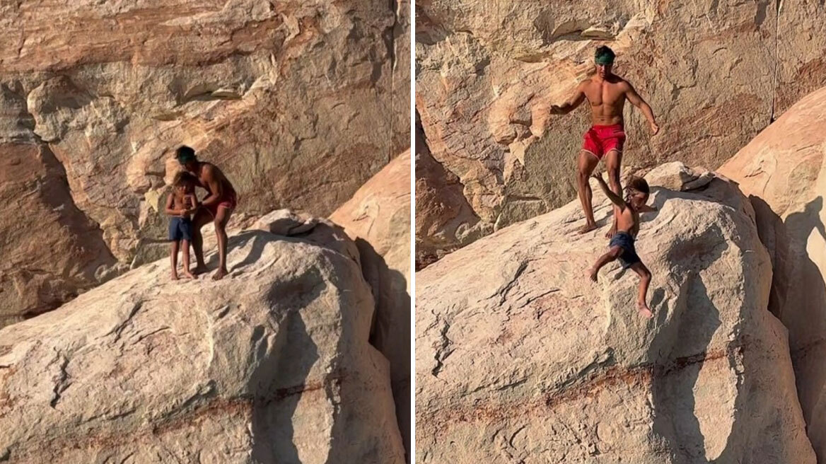 Σάλος με Αμερικανό YouTuber: Έριξε τον 7χρονο γιο του από ψηλό βράχο για να τον κάνει να ξεπεράσει τον φόβο του
