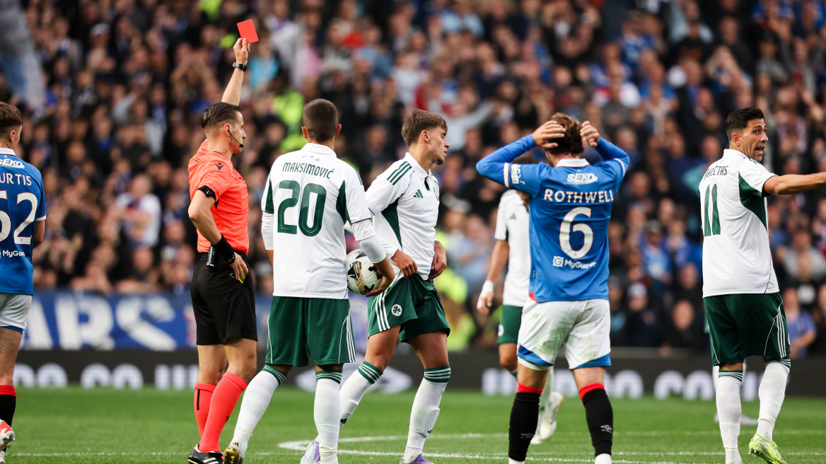 Ρέιντζερς - Παναθηναϊκός: Αποβλήθηκε με δεύτερη κίτρινη κάρτα ο Βαγιαννίδης, χάνει τη ρεβάνς στο ΟΑΚΑ - Βίντεο