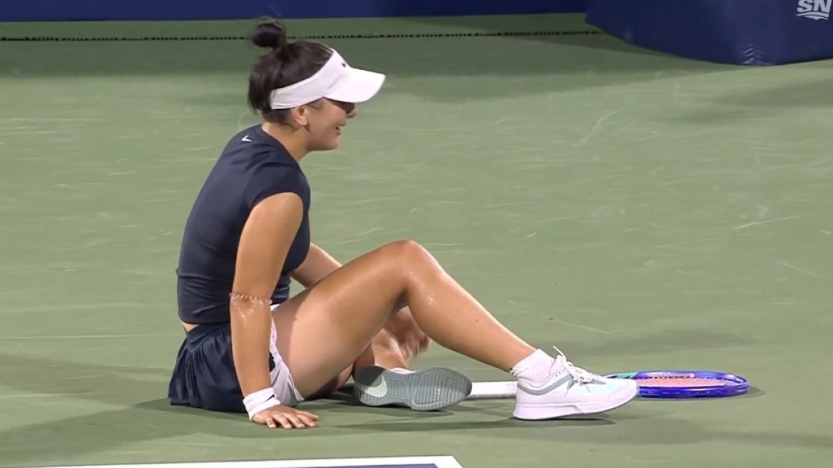 H Αντρεέσκου στραμπούληξε τον αστράγαλό της ενώ είχε match point και ξέσπασε σε λυγμούς- Βίντεο
