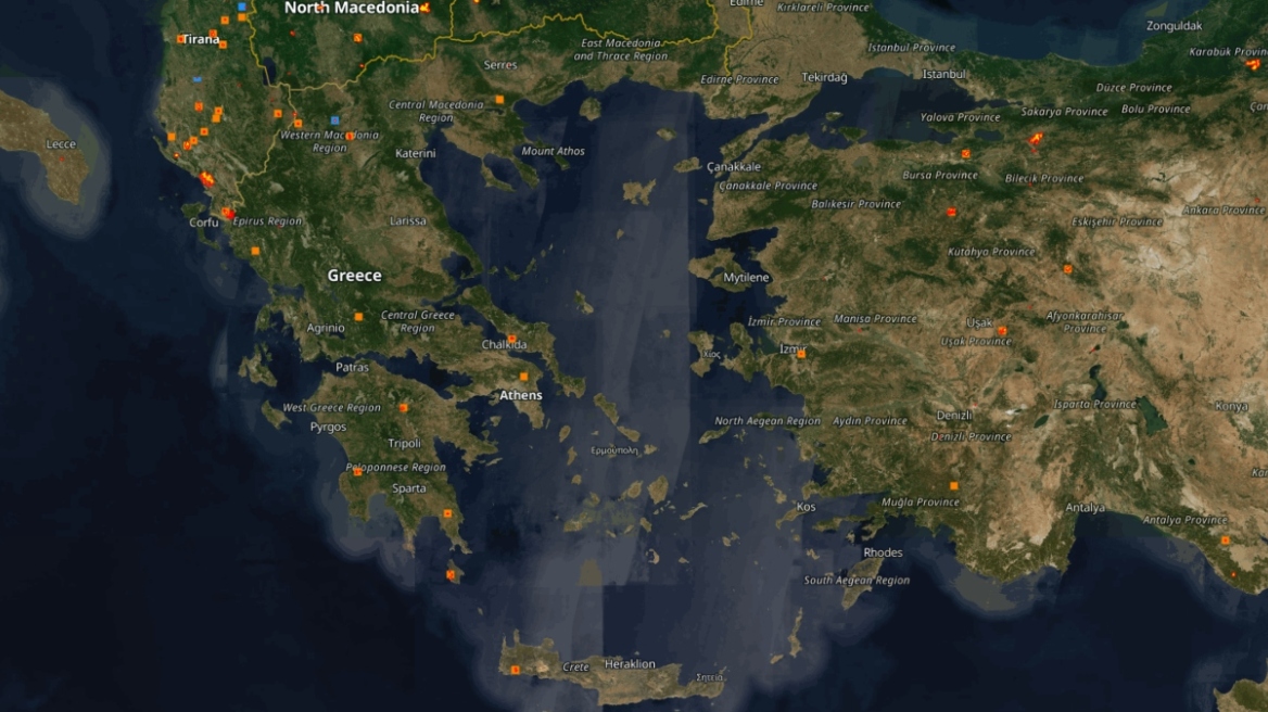 Πάνω από 55.000 στρέμματα κάηκαν σε Κύθηρα, Εύβοια, Αττική, Χανιά και Μεσσηνία