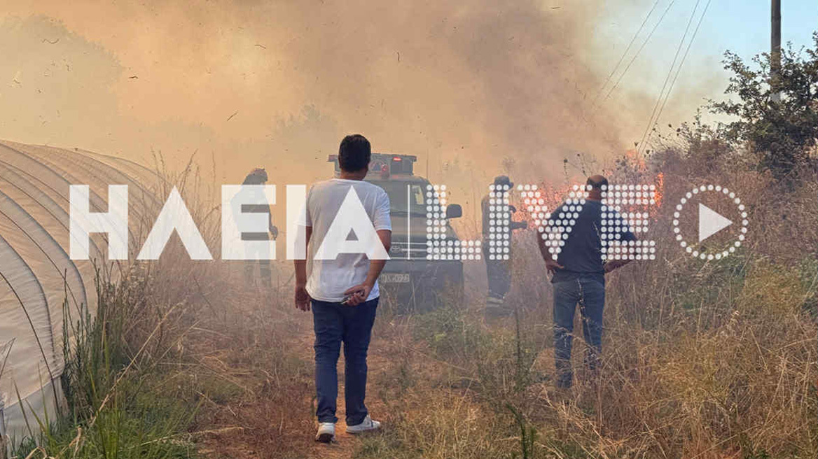 Φωτιά τώρα στα Λεχαινά Ηλείας - Μήνυμα 112 για ετοιμότητα