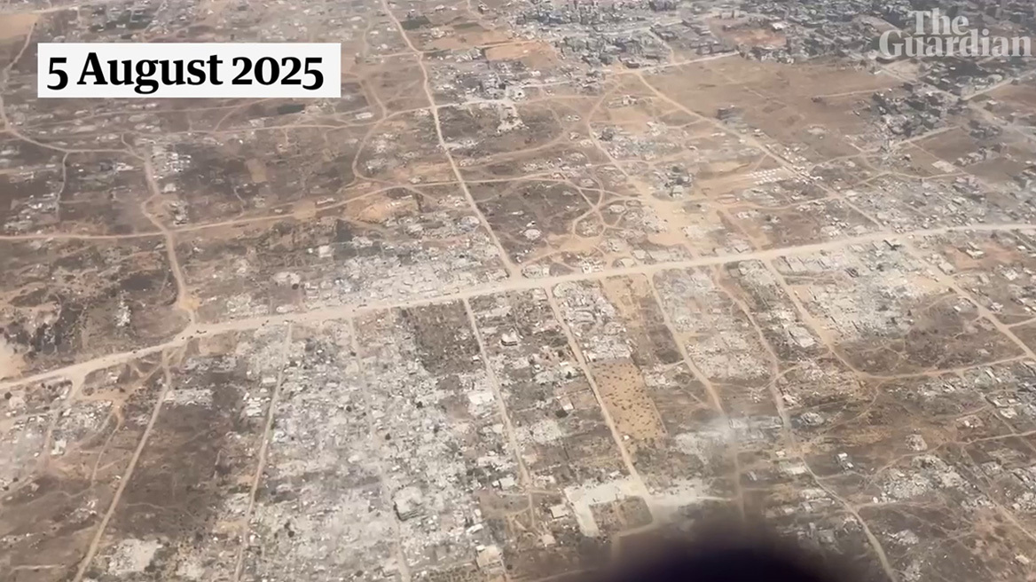 Guardian: Σε απέραντο «νεκροταφείο» έχει μετατραπεί η Γάζα - Πώς φαίνεται ο παλαιστινιακός θύλακας από ψηλά, δείτε βίντεο