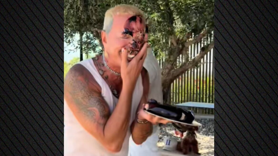 Λάκης Γαβαλάς: Το χιουμοριστικό βίντεο για τα γενέθλιά του - Του έριξαν την τούρτα στο πρόσωπο