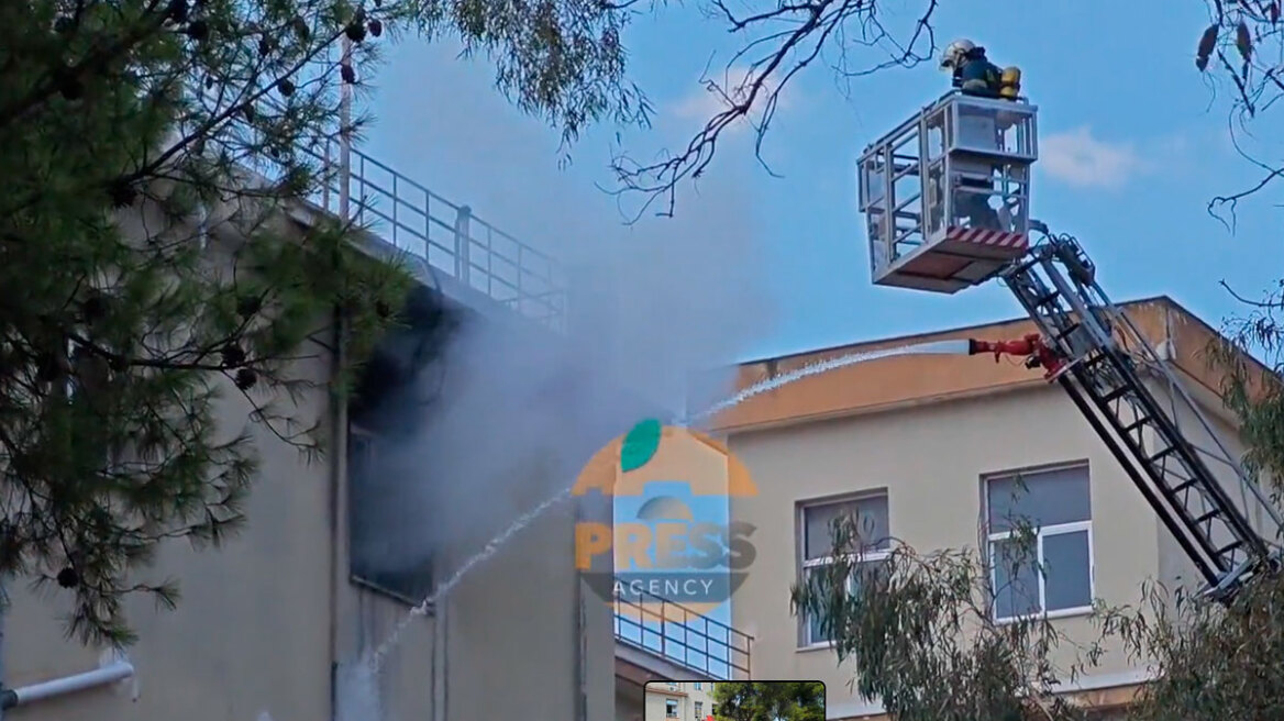 Ζημιές στο Παθολογοανατομικό Εργαστήριο από τη φωτιά στο νοσοκομείο Σωτηρία