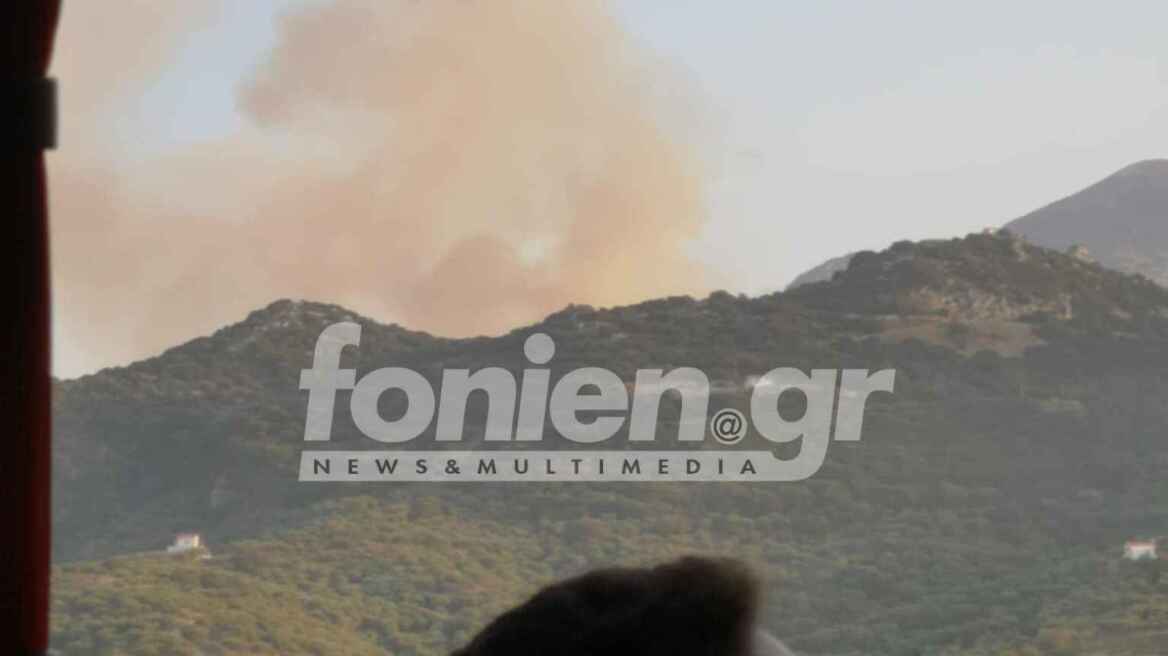 Χωρίς ενεργό μέτωπο η φωτιά στην περιοχή Ανδριανός στο Λασίθι - Δείτε βίντεο