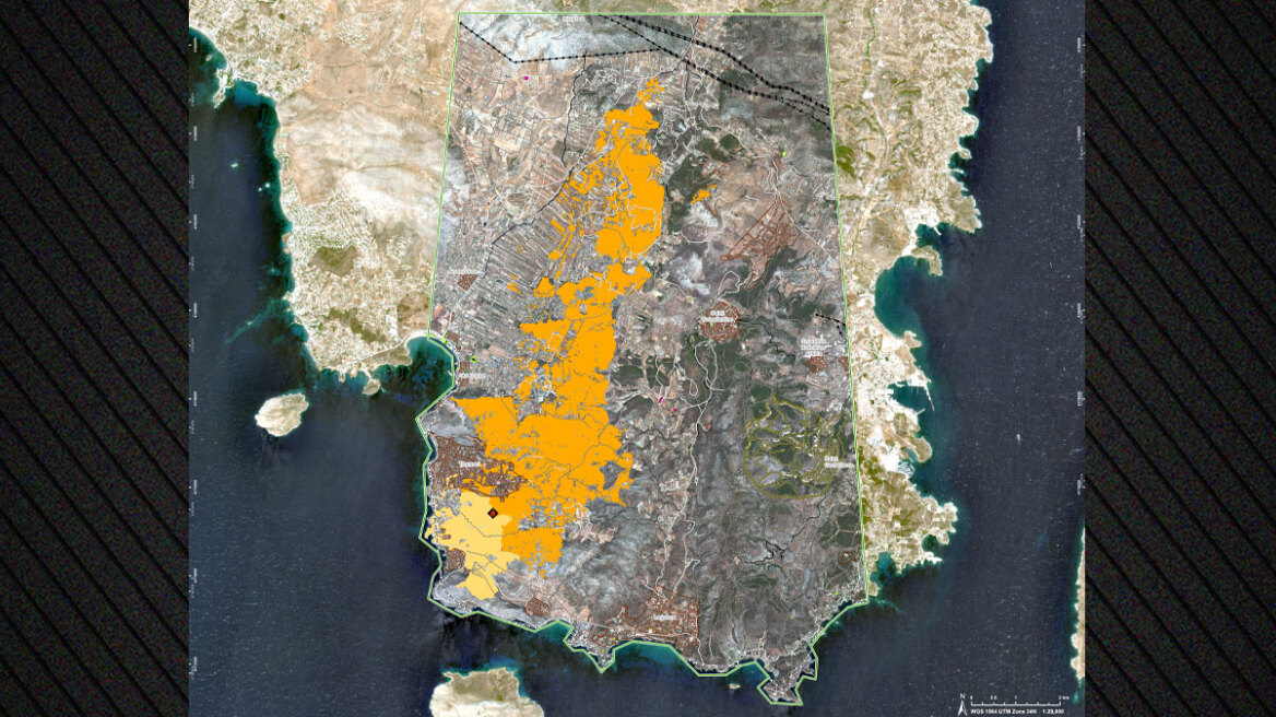 Φωτιά στην Κερατέα: Δορυφορικά δεδομένα δείχνουν την καμένη έκταση - Έγιναν «στάχτη» πάνω από 15.800 στρέμματα, τιτάνια μάχη να σωθεί ο Εθνικός Δρυμός Σουνίου

