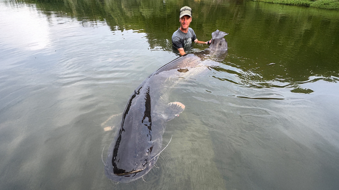 Ψαράς στην Τσεχία έβγαλε γατόψαρο μήκους 2,68 μέτρων μετά από μάχη 50 λεπτών - Δείτε φωτογραφίες