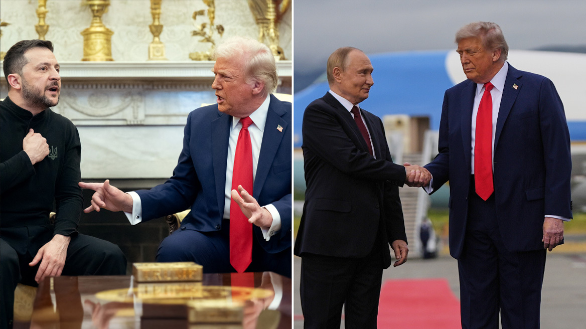 Οι 7 μήνες από την επίθεση Τραμπ σε Ζελένσκι στην Ουάσιγκτον μέχρι την συνάντηση με τον Πούτιν στην Αλάσκα