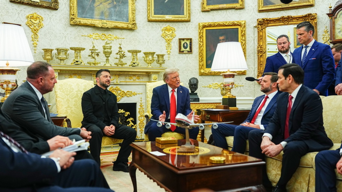 Όλα όσα έγιναν μπροστά στις κάμερες στον Λευκό Οίκο: Ο διαβασμένος Ζελένσκι, ο μετρημένος Τραμπ και ο αμίλητος Βανς