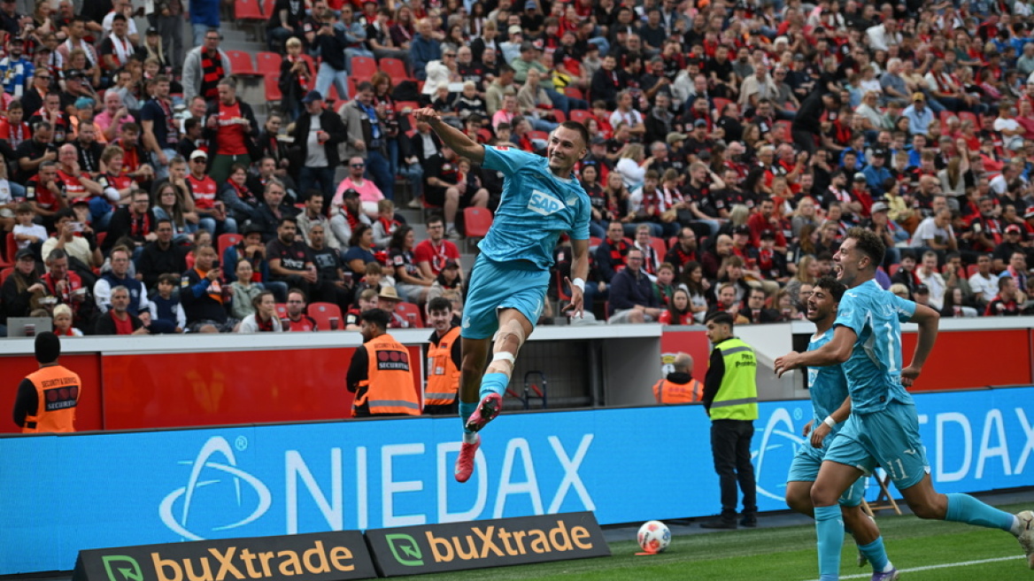 Bundesliga: Η  Χόφενχαϊμ 2-1 την Λεβερκούζεν του Τεν Χαγκ στην πρεμιέρα - Σκόραρε ο Γιαννούλης, κέρδισε και ο Κουλιεράκης - Δείτε τα γκολ 