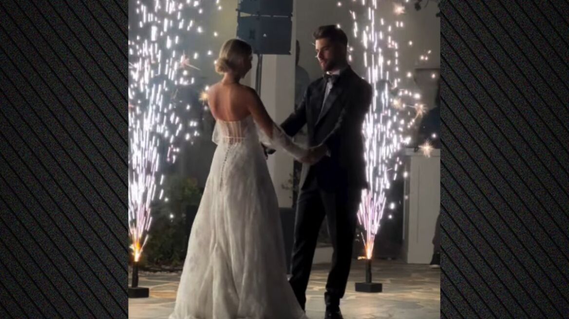 FY: Η δεξίωση μετά τον γάμο του με την Αλεξία Κεφαλά - Δείτε βίντεο