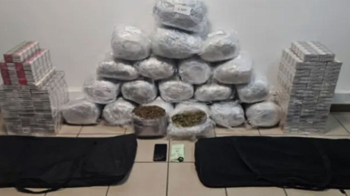 Θεσσαλονίκη: Συνελήφθη 31χρονος Αλβανός με 22 κιλά κάνναβης και 800 λαθραία πακέτα τσιγάρων

