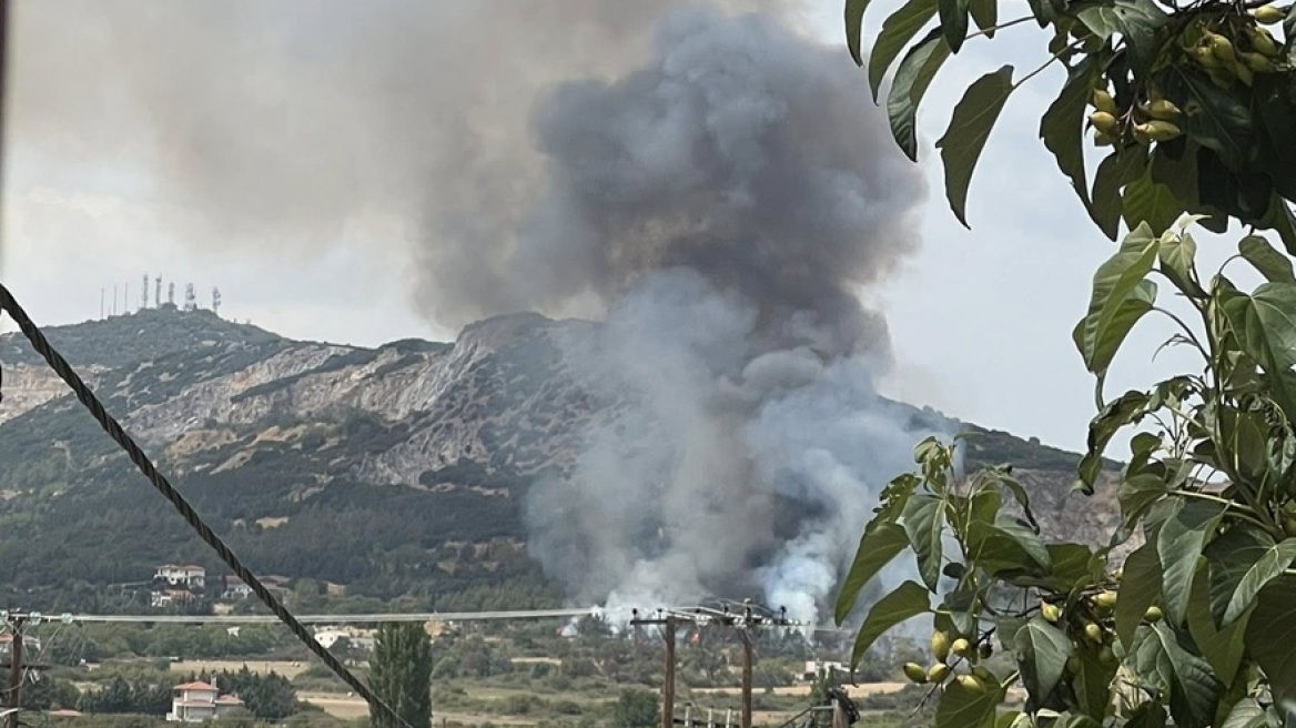 Σε ύφεση η φωτιά στην Πυλαία Θεσσαλονίκης 