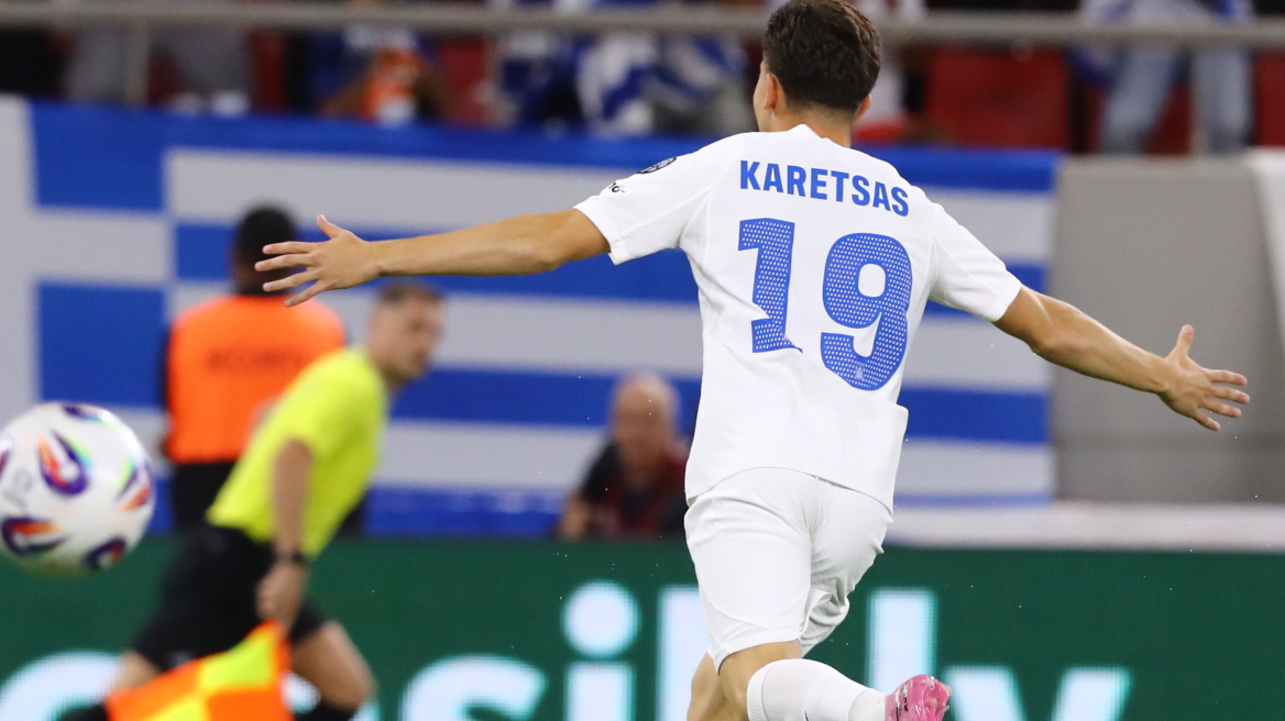 Απίθανος Καρέτσας - Σκόραρε μόλις στο 3' του αγώνα της Ελλάδας με τη Λευκορωσία - Δείτε το γκολ 