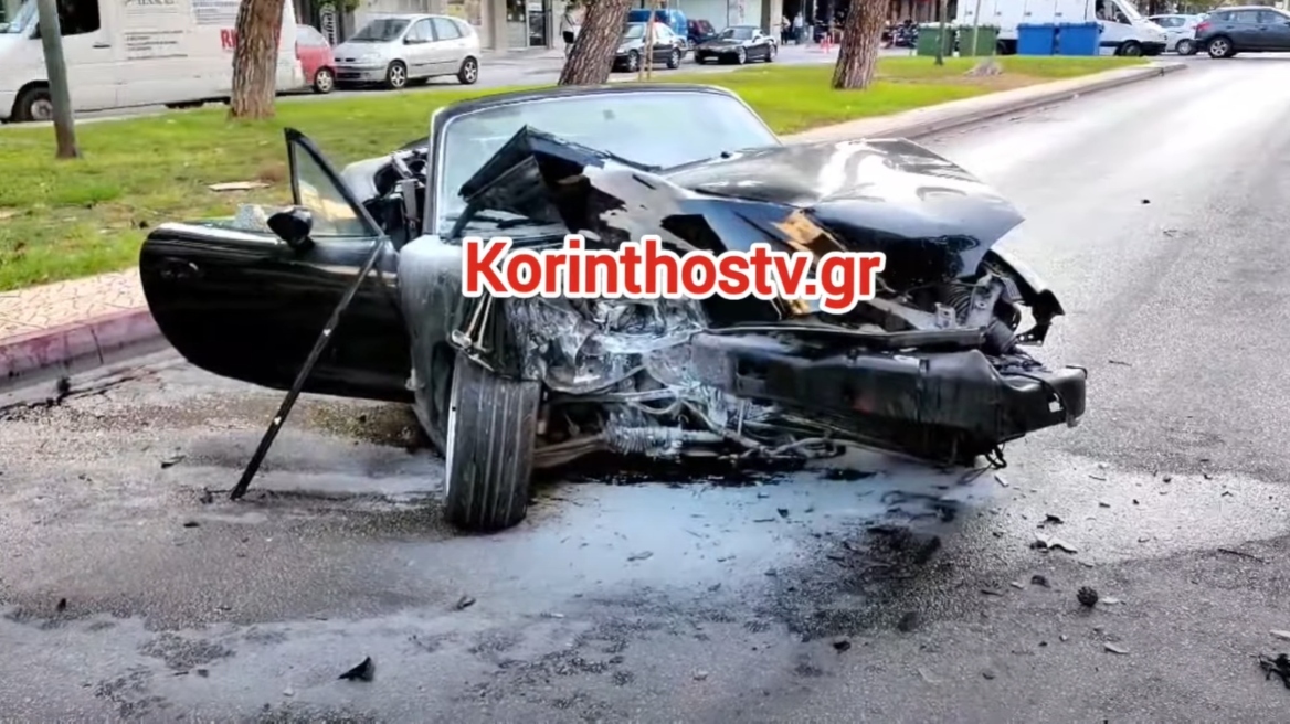 Κόρινθος: Δύο τραυματίες από σοβαρό τροχαίο ατύχημα - Δείτε βίντεο