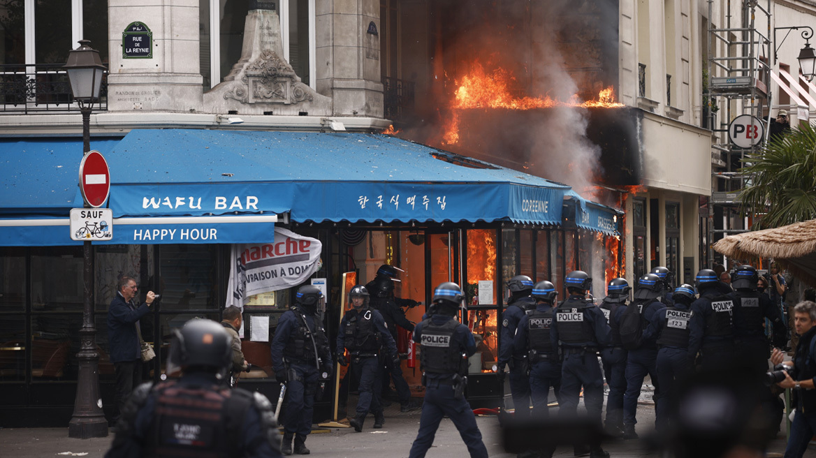 «Φύγε, Μακρόν»: Πάνω από 175.000 Γάλλοι στις διαδηλώσεις – Οδομαχίες, δακρυγόνα και 473  συλλήψεις