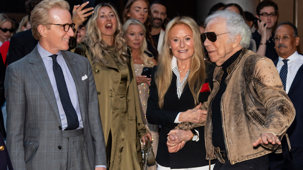 Ο Ραλφ Λόρεν εμφανίστηκε υποβασταζόμενος από τη σύζυγό του στη Νέα Υόρκη