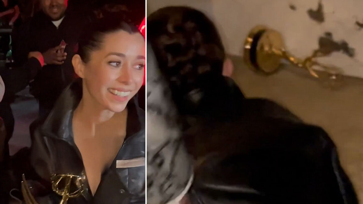 Κριστίν Μιλιότι: Η τούμπα της σε πάρτι μετά τα Emmy - Έπεσε με το βραβείο στα χέρια