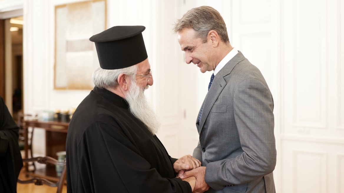 Κυριάκος Μητσοτάκη: Συναντήθηκε με τον Αρχιεπίσκοπο Κρήτης Ευγένιο στο Μέγαρο Μαξίμου
