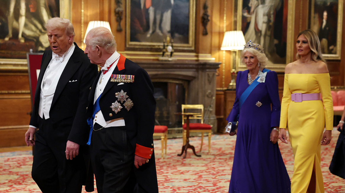«Η μεγαλύτερη τιμή της ζωής μου»: Ο Τραμπ στο δείπνο-υπερπαραγωγή με τον Κάρολο, βασιλικά δώρα και χλιδή στο Κάστρο Ουίνδσορ