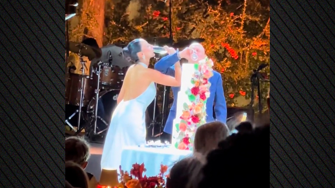 Παύλος Βαρδινογιάννης - Κατερίνα Μπιρμπίλη: H πρόποση του ζευγαριού στη δεξίωση μετά τον γάμο στην Εκάλη - Δείτε βίντεο