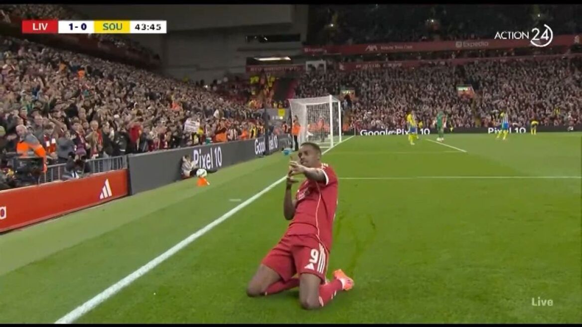 Λίβερπουλ: Σκόραρε για πρώτη φορά με τη φανέλα των Reds o Ίσακ - Δείτε το γκολ 