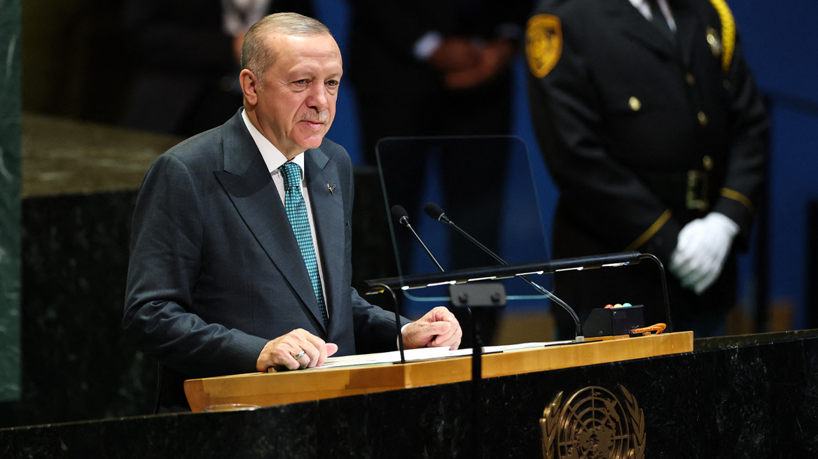 Προκλητική ομιλία Ερντογάν στον ΟΗΕ: Δεν θα ευοδωθούν τα έργα που αποκλείουν την Τουρκία και τη «Βόρεια Κύπρο» στη Ανατολική Μεσόγειο
