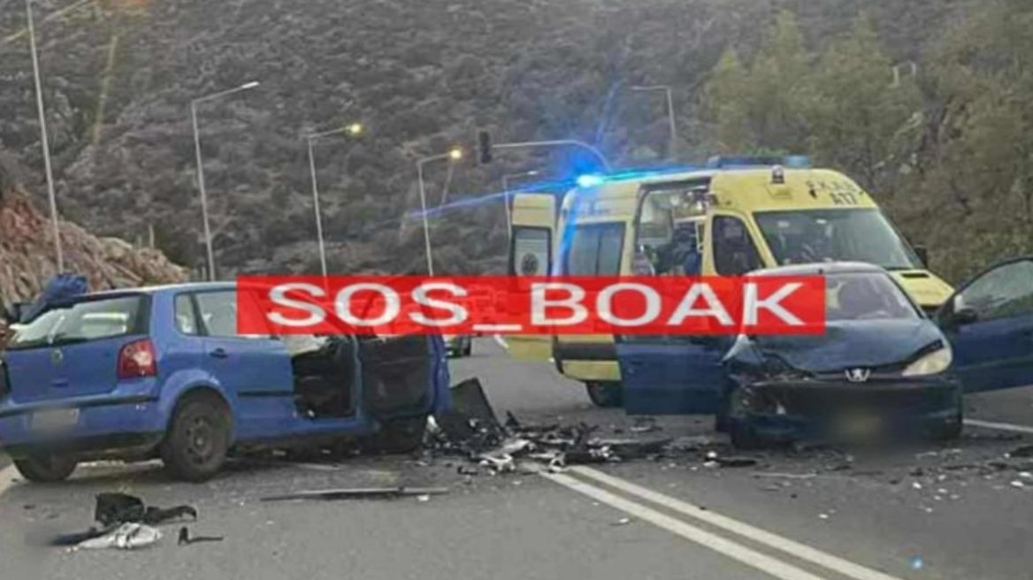 Τρεις τραυματίες σε τροχαίο ατύχημα στον ΒΟΑΚ - Οχήματα συγκρούστηκαν στο ρεύμα προς Ηράκλειο, δείτε φωτογραφίες