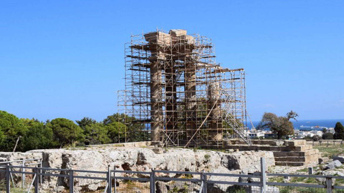 Αποκατάσταση του Ιερού του Πύθιου Απόλλωνος, στην αρχαία ακρόπολη της Ρόδου - Δείτε φωτογραφίες