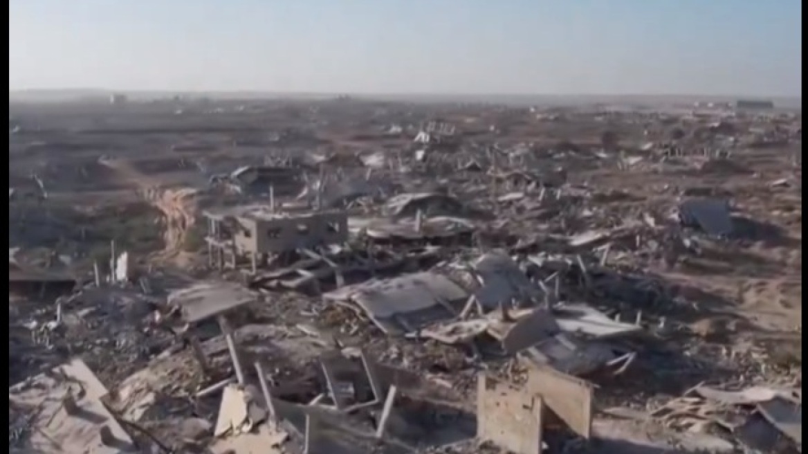 Βίντεο από drones: Η ισοπέδωση στη Γάζα ενώ οι Παλαιστίνιοι επιστρέφουν σπίτια τους