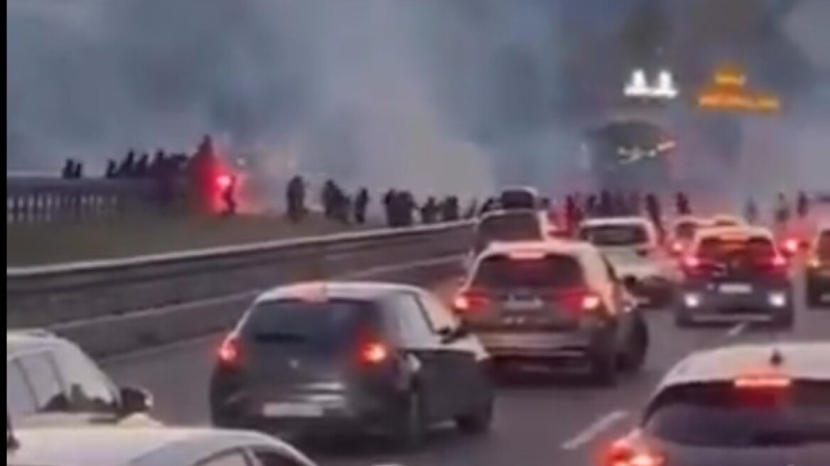 Ξύλο στην Εθνική οδό μεταξύ χούλιγκαν ομάδων Γ' Εθνικής στην Ιταλία - Δείτε βίντεο