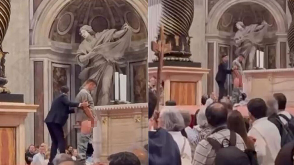 Συνελήφθη νεαρός στο Βατικανό που ούρησε μέσα στη Βασιλική του Αγίου Πέτρου, δείτε βίντεο 