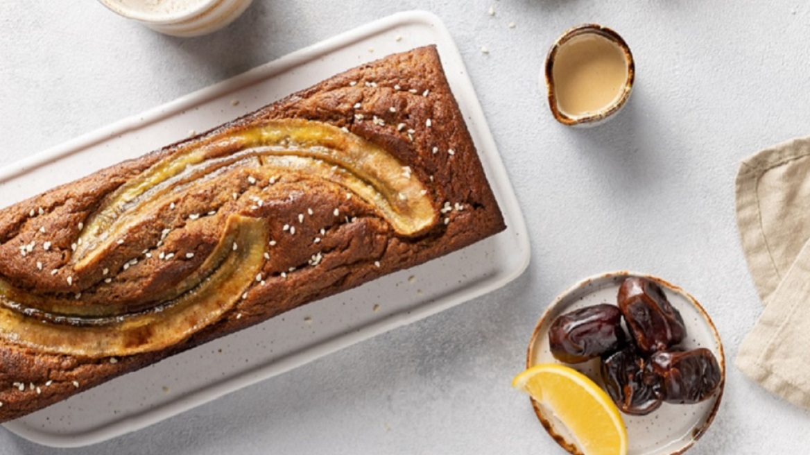 Banana bread με χουρμάδες