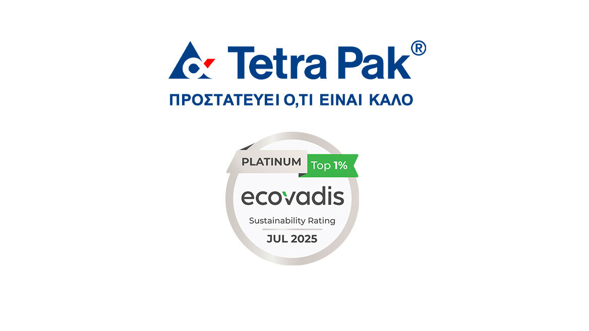 Tetra Pak®: Platinum διάκριση EcoVadis για τις επιδόσεις της στη βιωσιμότητα