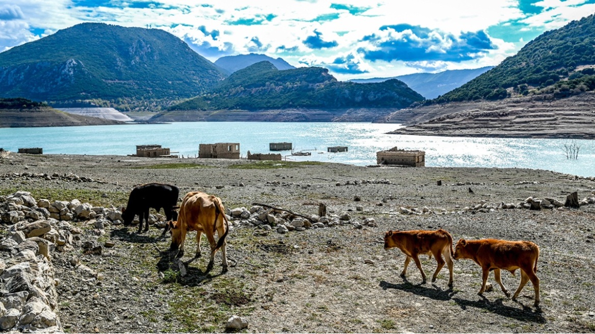 Νέα υποχώρηση στην επιφάνεια της λίμνης του Μόρνου - Στα χαμηλότερα επίπεδα της 10ετιας το συνολικό ετήσιο ύψος βροχής στην περιοχή