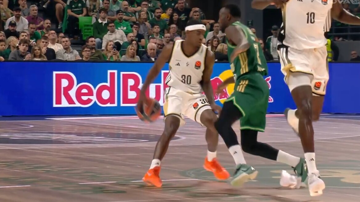 Παναθηναϊκός-Βιλερμπάν: Ο Γκραντ έβγαλε άθελά του το παπούτσι του Μάσα - Δείτε βίντεο 