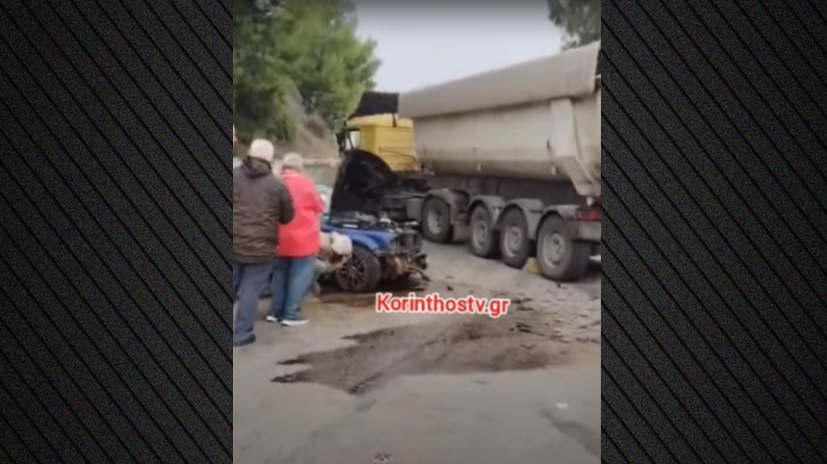 Κιάτο: Σοβαρό τροχαίο με τρεις τραυματίες - ΙΧ συγκρούστηκε με φορτηγό