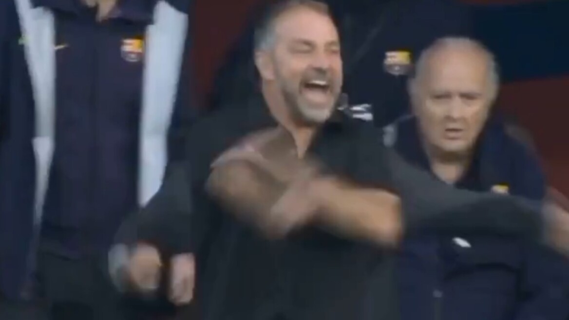 Ξέφυγε ο Φλικ: Έκανε άσεμνη χειρονομία στο νικητήριο γκολ της Μπαρτσελόνα - «Ήταν μια έκρηξη της στιγμής», σχολίασε ο ίδιος - Βίντεο 