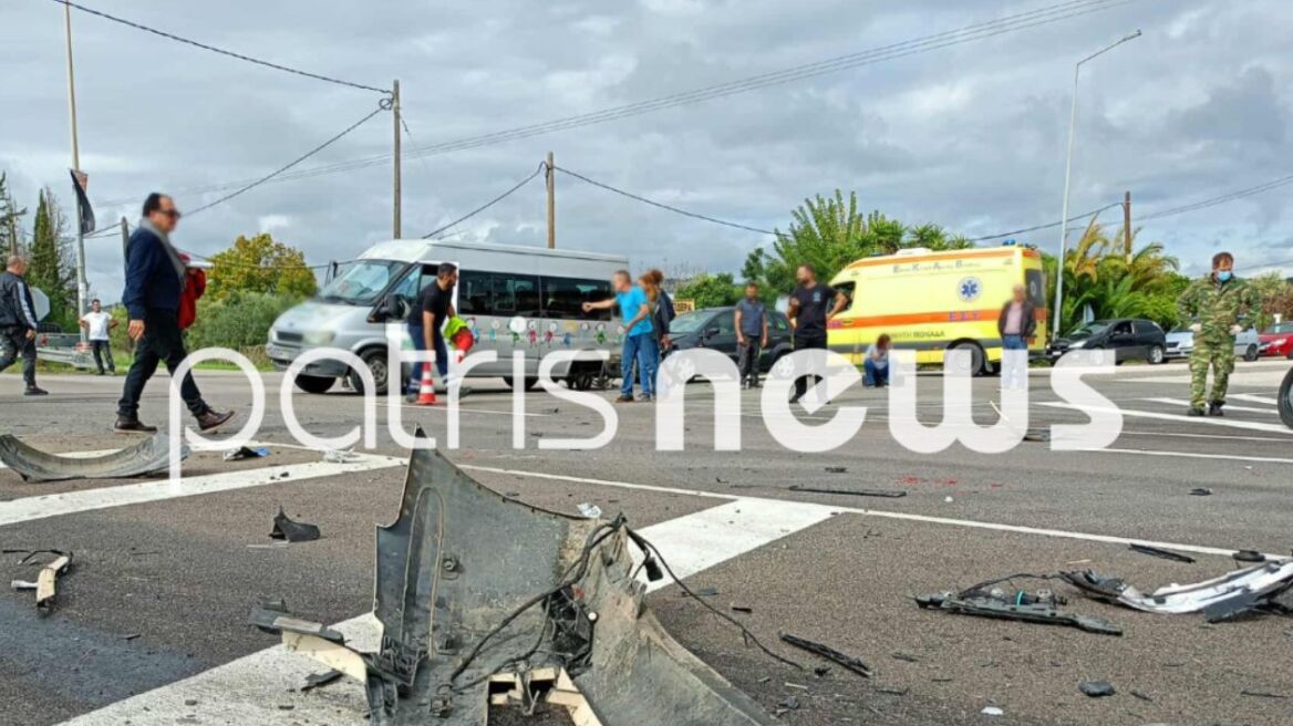 Τροχαίο στην Ηλεία: Τρεις τραυματίες έπειτα από σύγκρουση τριών οχημάτων