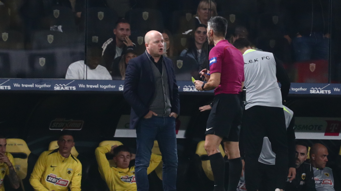 ΑΕΚ - Παναιτωλικός: Ηλιόπουλος και Νίκολιτς πήγαν στον διαιτητή Παπαδόπουλο μετά το ματς